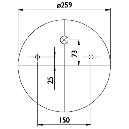 Technische Zeichnung von LUFTFEDER SABO BPW 100